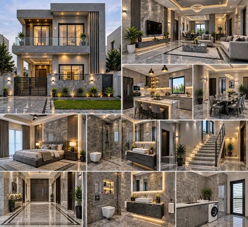 Premium Flooring — Tiles & Marble Work - Al-Rukan Builders Lahore